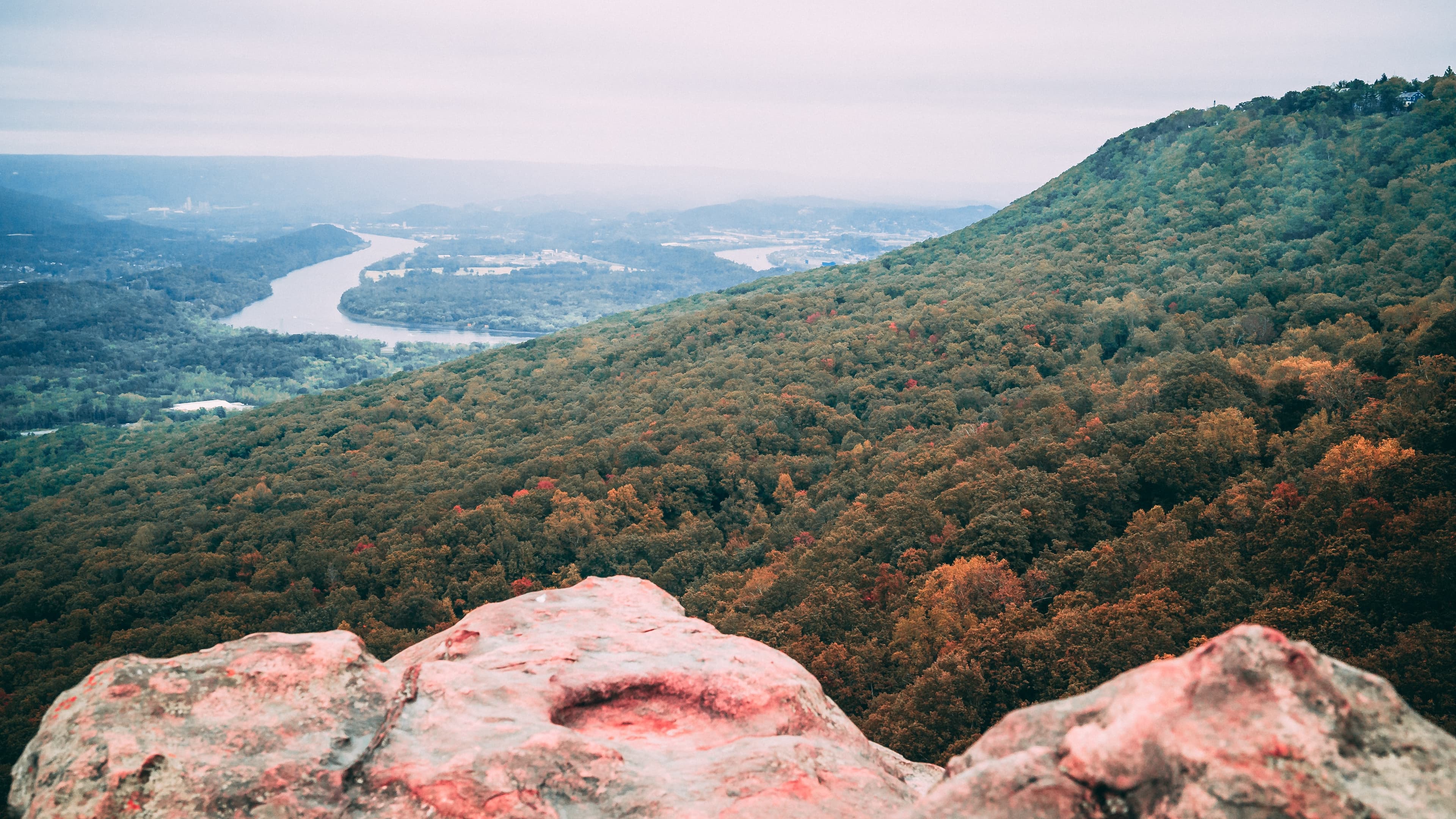 Aerial view of the Tennessee River valley